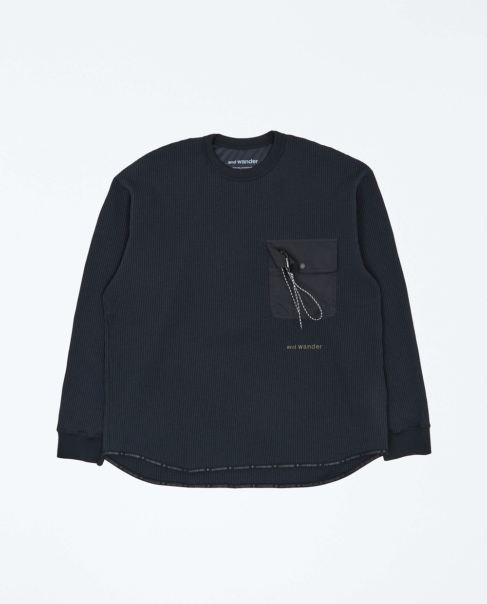 AND WANDER PE WAFFLE LONG SLEEVE T