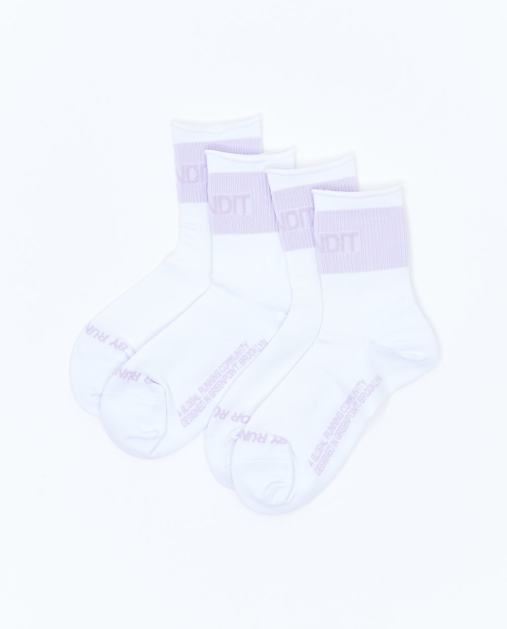 BANDIT RUNNING LITE RUN RIBBED SOCKS, 2 PACK
