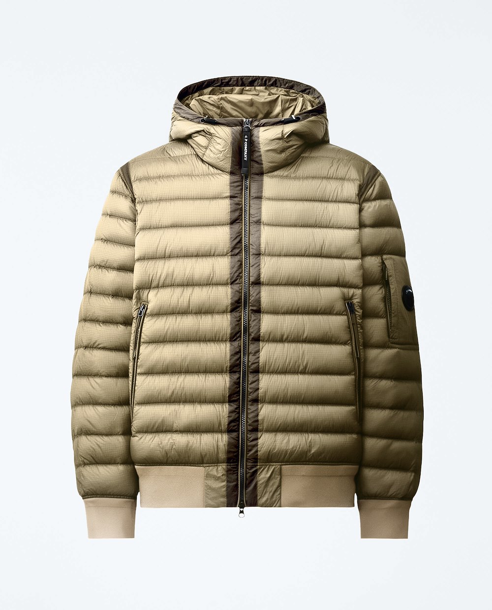 C.P. COMPANY D.D. SHELL HOODED LENS DOWN JACKET