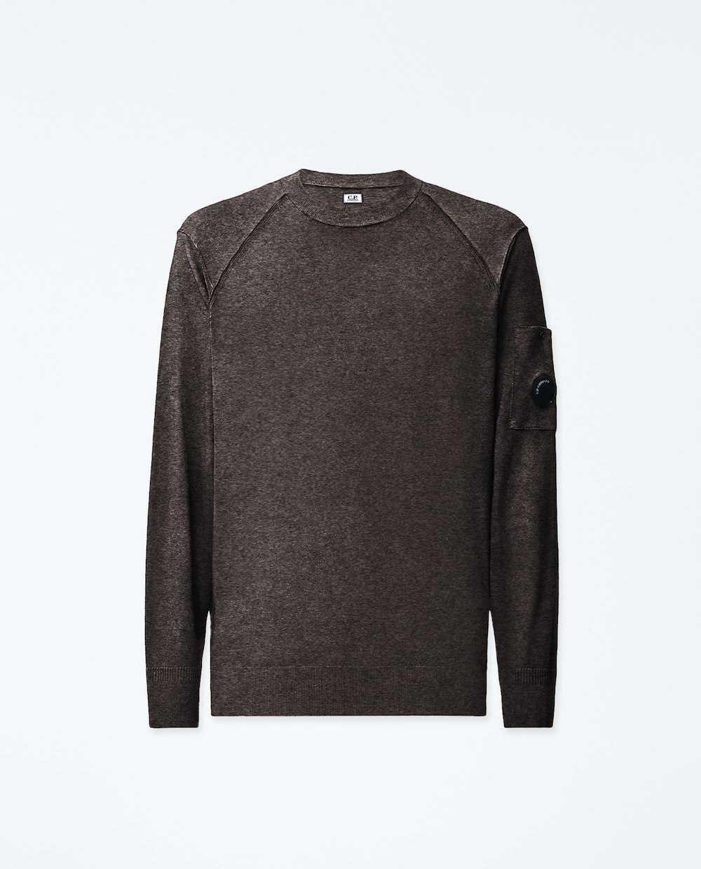 C.P. COMPANY MERINO WOOL RE-COLOUR LENS CREWNECK SWEATER