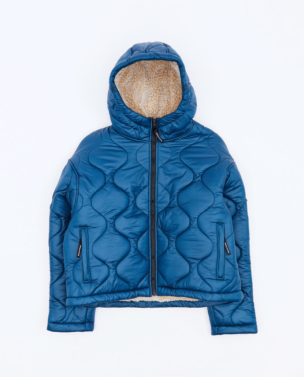 DISTRICT VISION CROPPED QUILTED FLEECE JACKET