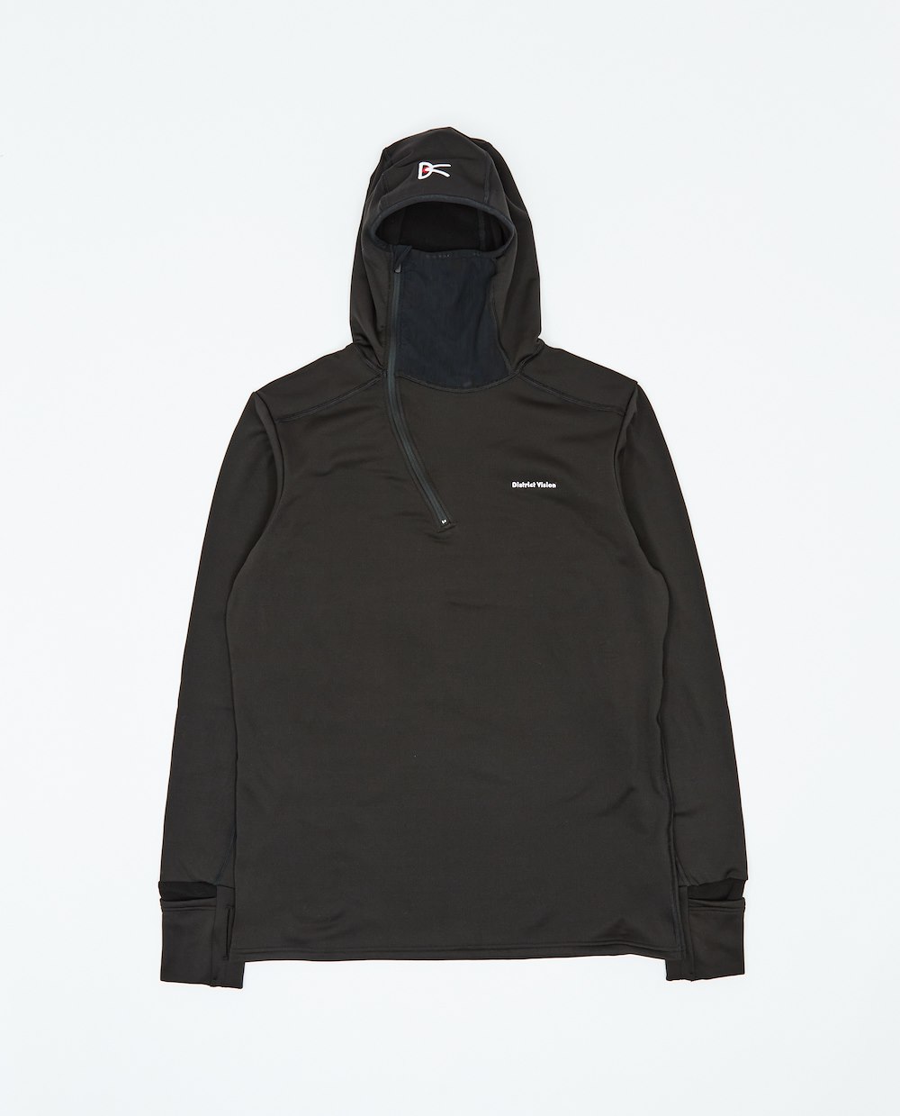 DISTRICT VISION HOODED GRID FLEECE 