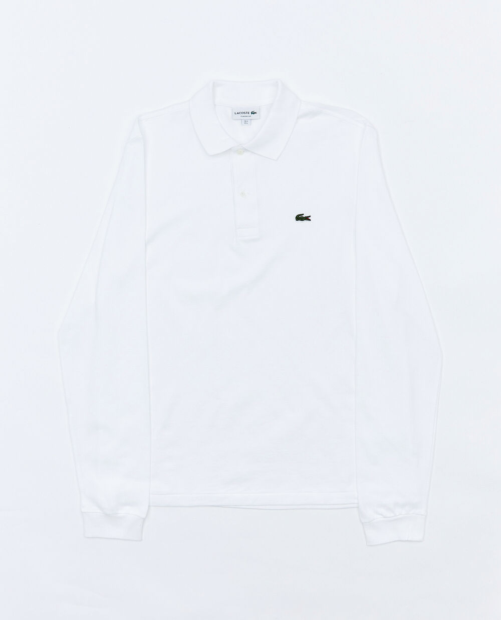 LACOSTE LONG SLEEVED RIBBED POLO