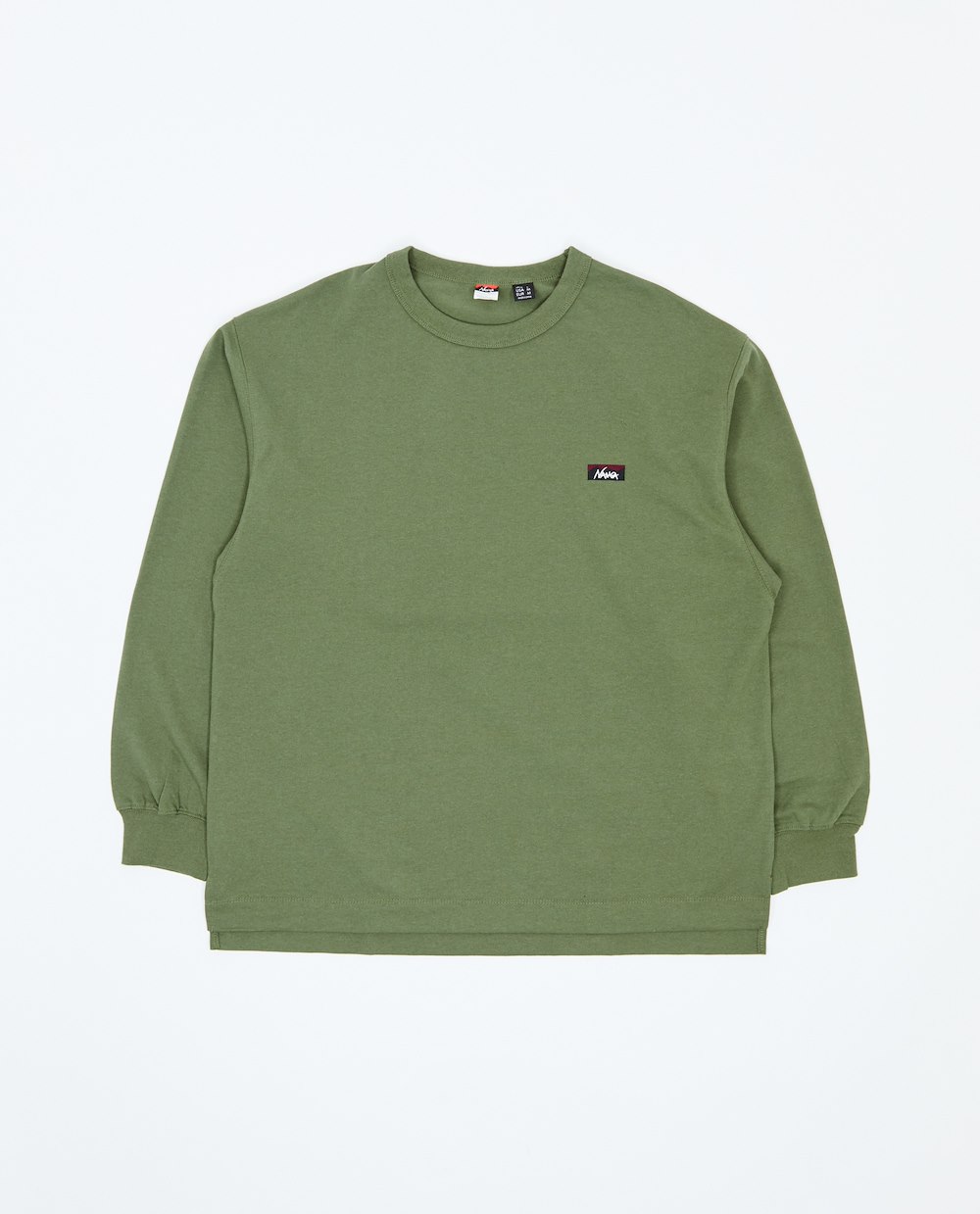 NANGA ECO HYBRID BOX LOGO EMBROIDERY L/S TEE