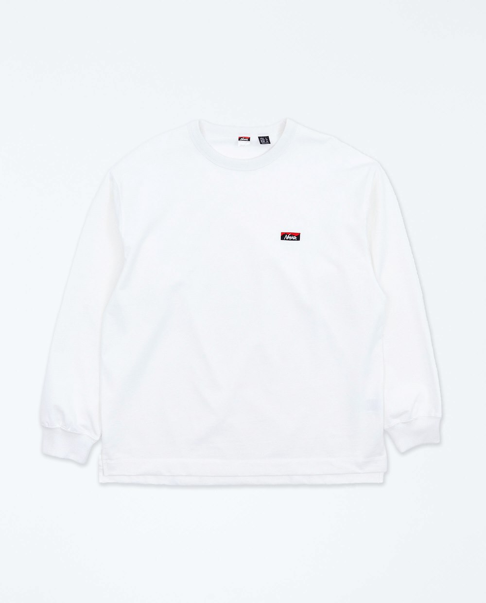 NANGA ECO HYBRID BOX LOGO EMBROIDERY L/S TEE