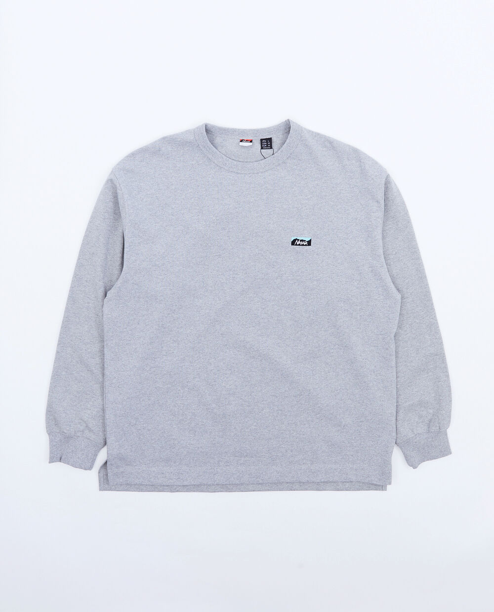 NANGA ECO HYBRID BOX LOGO EMBROIDERY L/S TEE