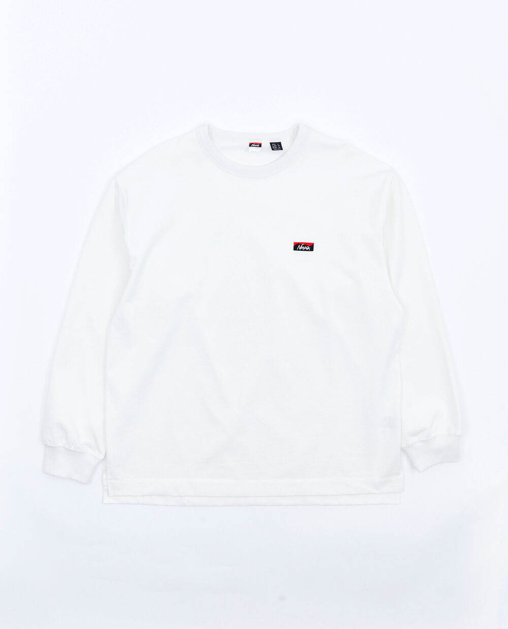 NANGA ECO HYBRID BOX LOGO EMBROIDERY L/S TEE