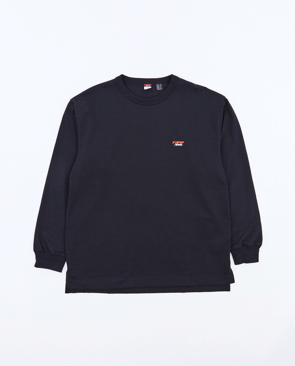 NANGA ECO HYBRID BOX LOGO EMBROIDERY L/S TEE