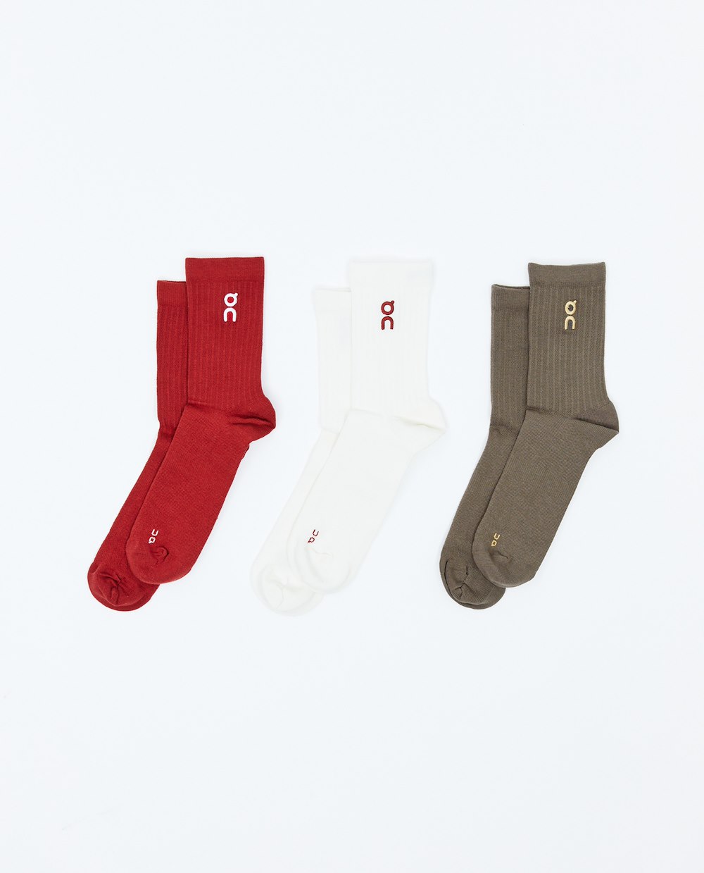 ON EMBROIDERED LOGO SOCK 3P U 