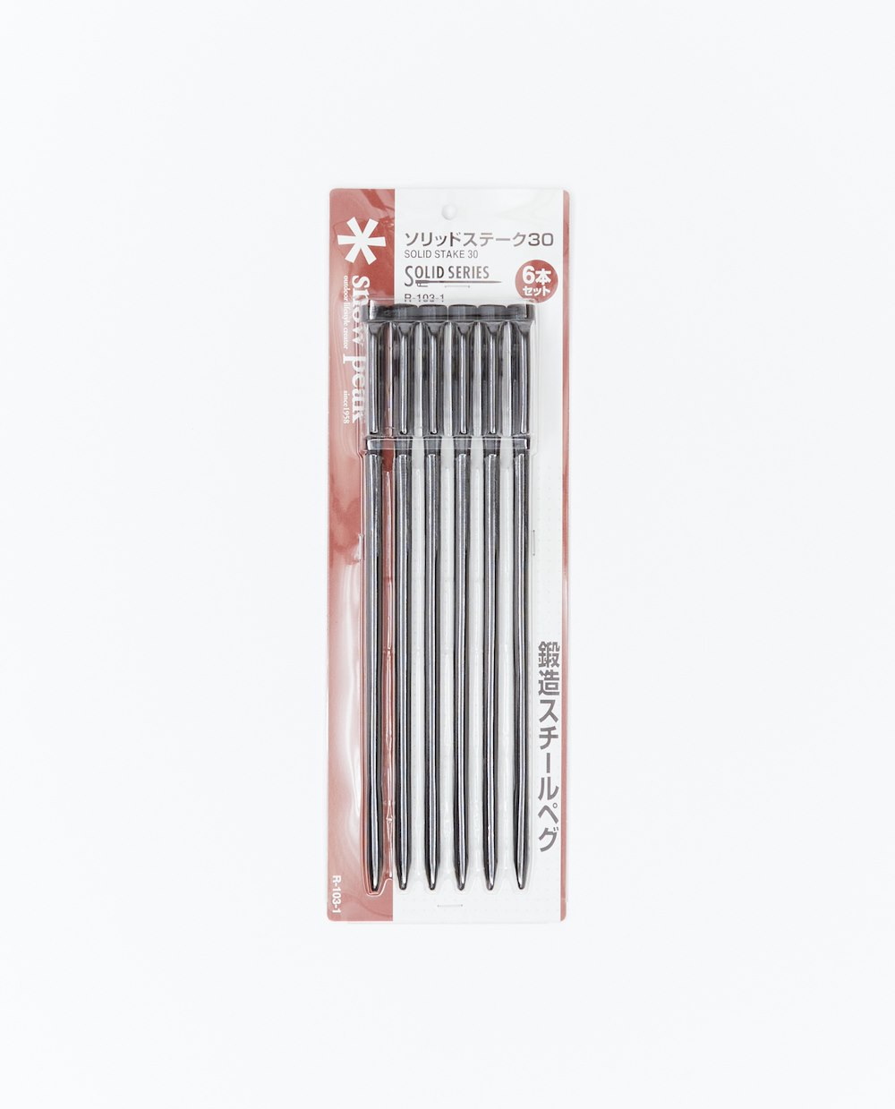 SNOW PEAK SOLID STAKE #30 X6 SET