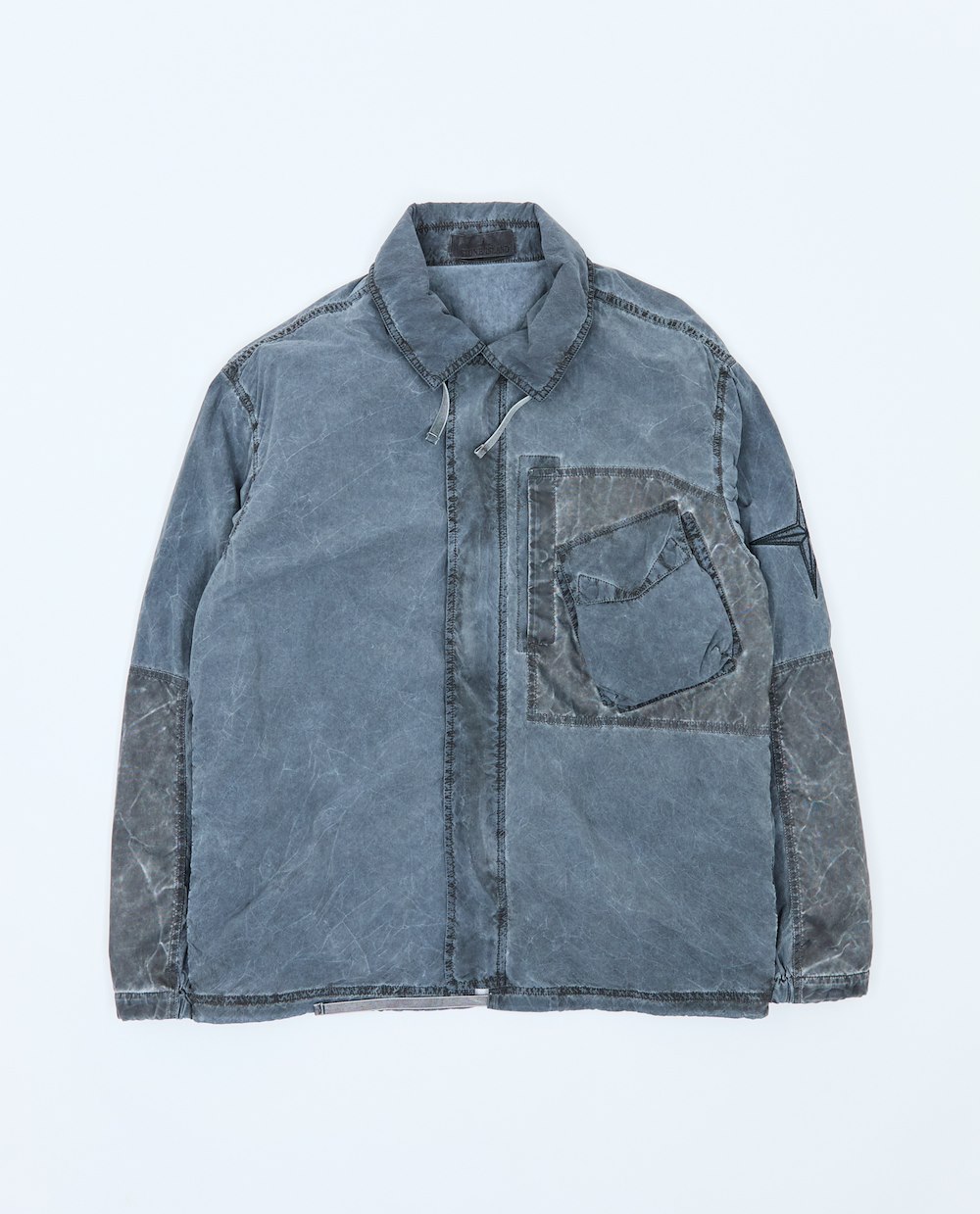 STONE ISLAND 1200036 UNEVEN PIGMENT DYED NYLON SMERIGLIATO + NYLON CANVAS