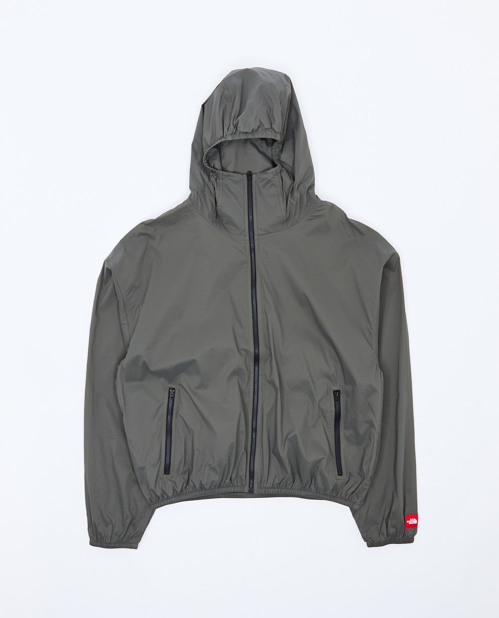 THE NORTH FACE M TNF RED BOX PACKABLE HOODED WIND JACKET