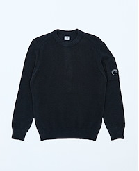 C.P. COMPANY SHOULDER PANEL KNITTED SWEATER