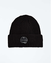 C.P. COMPANY EXTRAFINE MERINO WOOL LENS BEANIE