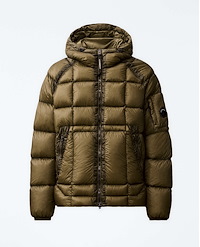 C.P. COMPANY D.D. SHELL HOODED PUFFER JACKET