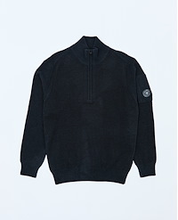 C.P. COMPANY FLEECE KNIT HALF-ZIP SWEATER