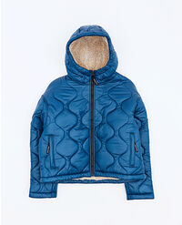 DISTRICT VISION CROPPED QUILTED FLEECE JACKET