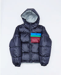 Lacoste colour best sale block padded jacket