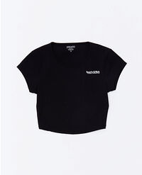 SPORTY & RICH CLUB LOGO CROPPED ACTIVE T-SHIRT