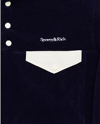 SPORTY & RICH SERIF LOGO POLAR SWEATSHIRT