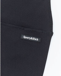 SPORTY & RICH SERIF LOGO RIBBED LEGGING