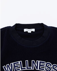 SPORTY & RICH SHERPA FLEECE CROPPED CREWNECK