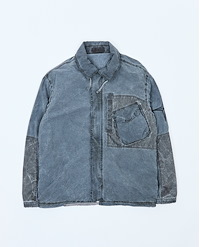 STONE ISLAND 1200036 UNEVEN PIGMENT DYED NYLON SMERIGLIATO + NYLON CANVAS